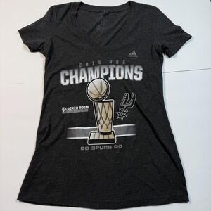 San Antonio Spurs Shirt Womens Medium NBA Basketball Tee 2014 Champions Adidas